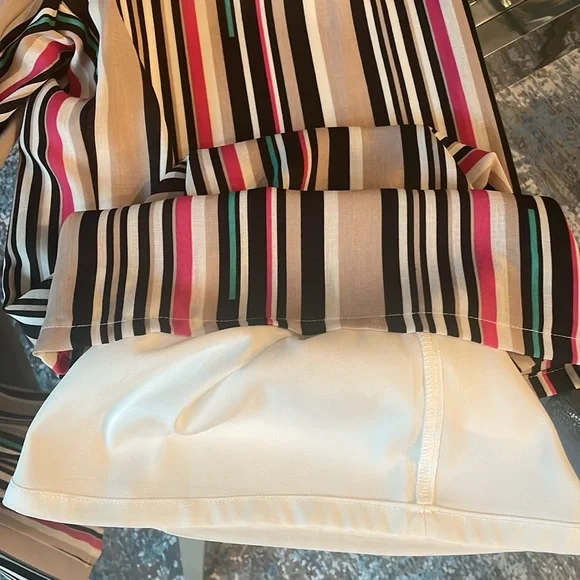 bebe One Piece Sleeveless Jumpsuit in Multi Strip Colors Size 4 - Picture 10 of 10